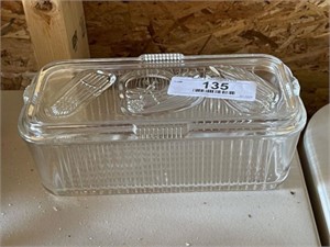 Federal Glass Refrigerator Dish With Glass Lid