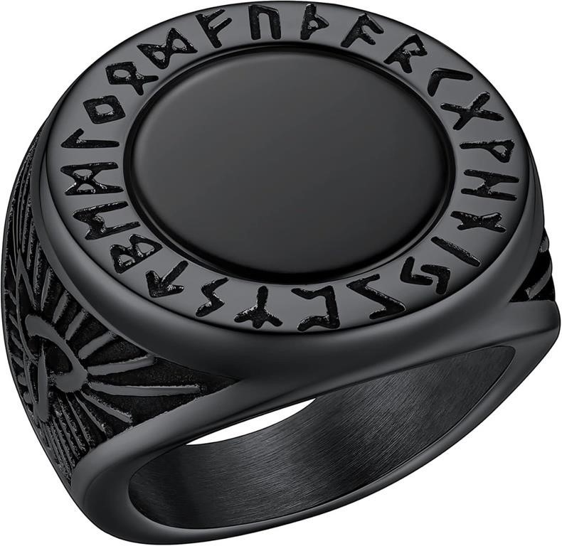 Black Onyx Norse Ring