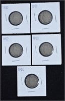 1900 - 1904 USD Liberty Head V Nickels