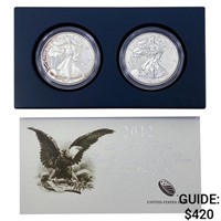 2012 Proof and Rev. Proof 1oz Silver Eagle Set [2