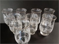 (8) Arby's Promotional White Pine Tree Glasses
