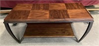 Modern Looking Wood and Metal Coffee Table