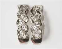 Sterling Silver Cubic Crystal Earrings