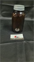 Atlas Brown glass jar