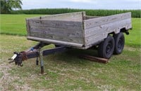 Tandem Axle Trailer with Wood Side Boards -