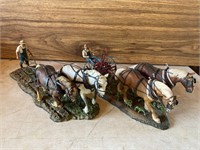 Farming horses figurines