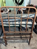 B-Antique Iron hospital Bed Head/Foot Boards