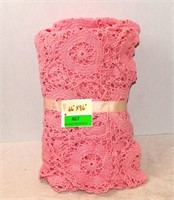 Pink crochet Afghan 66x86