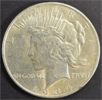 1934-D PEACE DOLLAR AU