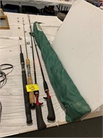 GROUP OF FISHING RODS ONLY