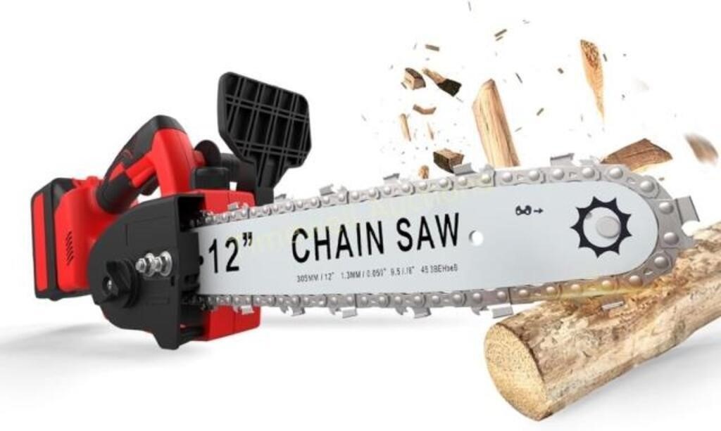 IBELOMR Electric Chainsaw Cordless 12 Inch 3000mAh