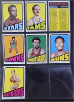 (8) 1972/73 TOPPS BASKETBALL CARDS