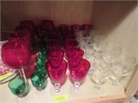 Approx. 36 Assorted Holiday Christmas Stemware