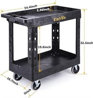 Heavy Duty Plastic Utility Cart 34 X 17 Inch