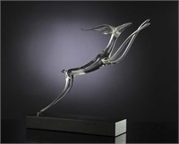 Fräbel Glass Sculpture of an Antelope