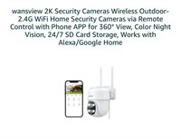 wansview 2K Security Cameras Wireless Outdoor