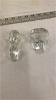 2 Decanter Glass Toppers