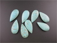 Turquoise Teardrop Beads 28.72 Grams
