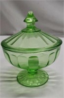 Green Depression Candy Dish