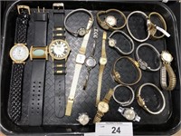 Tray of assorted ladies watches.