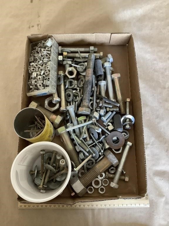 Large lot of various nuts, bolts, washers etc.