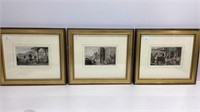 3 Dr Syntax prints in matching gold frames,