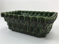 Vintage UPCO Green Rectangle Ceramic Planter
