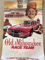 Tim Richmond Old Milwaukee Autographed Poster