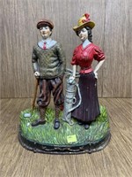 Vintage Cast Iron Golfers Door Stop