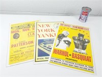 3 affiches dont Warhol vs Basquiat