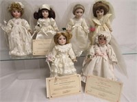 SIX DANBURY MINT BRIDES OF AMERICA SERIES: