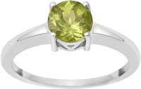 Classic Round 1.00ct Peridot Solitaire Ring