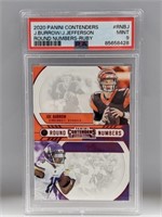 2020 Contenders Burrow/Jefferson Ruby RC PSA 9