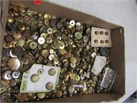 Flat of Antique Buttons.