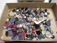 Tin of Antique Buttons.