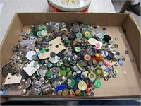 Tin of Antique Buttons.