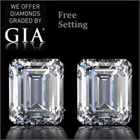 6.03ct Emerald cut GIA Diamond Pair