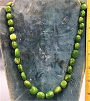 Fabulous  jade necklace, 20" long      (2)