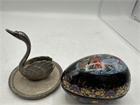 Vintage trinket box & swan