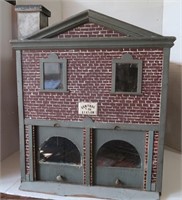 Antique Fire Station Doll House,