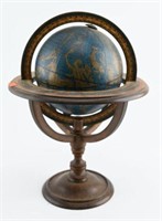 Italian made desk top Zodiac gimballed globe