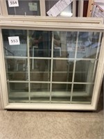 Beige Vinyl Single-Hung Fixed Window x 2