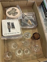 Flat with shot glasses and more