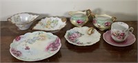 Assorted Antique hand painted China - Limoge