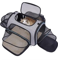 Siivton Cat Carrier 4 Sides Expandable Pet