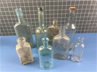 OLD MEDICAL GLASS BOTTLES ANTIQUE AND MORE