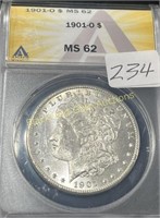 1901-0 Silver Morgan Dollar MS 62