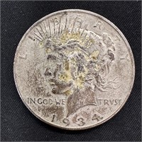 1934-D Silver Peace Dollar