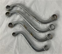 Set Of 4 Curved Handled Wrenches 7/16 - 3/4