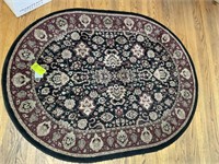 OVAL AREA RUG 48INX60IN